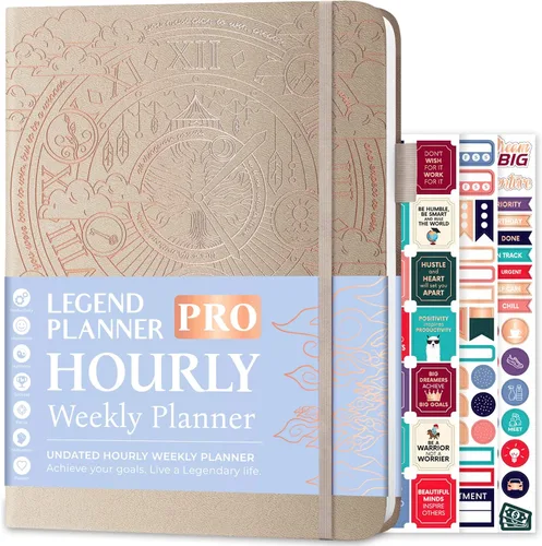Miniatura 12 de Legend Planner PRO Horario Diario y Semanal - Organizador Diario y Semanal con Espacio para Horas. Agenda de Citas y Diario para Trabajo y Personal