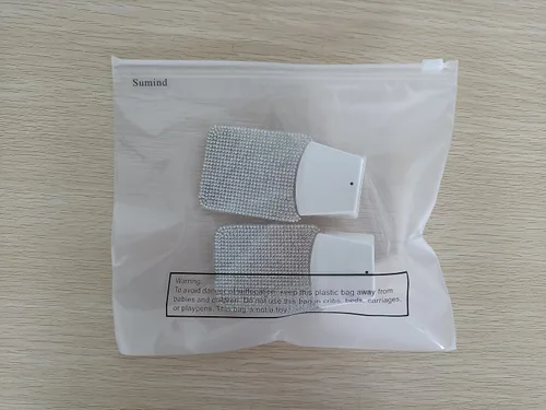 Miniatura 2 de Sumind 2 luces nocturnas con diamantes de imitación plateados, enchufables, con brillo automático, lámpara de noche LED decorativa con sensor de luz