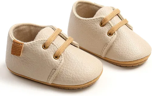 Miniatura 6 de Zapatos deportivos unisex para bebés, niños y niñas, de piel sintética, para cuna, suela antideslizante de goma, para niños pequeños