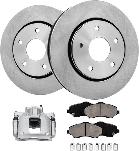 Miniatura 111 de Detroit Axle - Rotores de freno para Jeep Compass 2015-2022 Renegade 2016-2022 Fiat 500X 2016-2022, 2018, 2019, 2020, 2021. Reemplazo de rotores