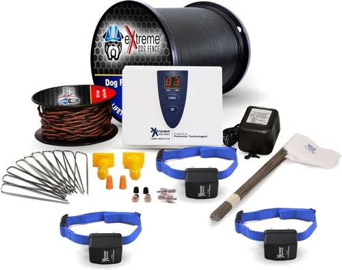 Miniatura 6 de Valla eléctrica para perros obstinados – 2 perros de 1000 pies de alambre resistente de grado profesional para valla de mascotas de 1/3 acre y 8