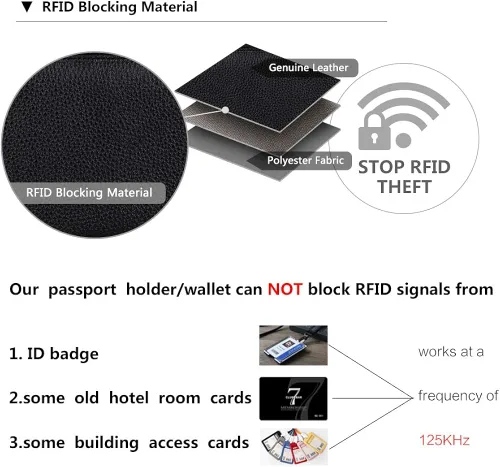 Miniatura 5 de BOSTANTEN - Carteras de cuero para mujer bloqueo de identificación por radio frecuencia RFID cierre de cremallera alrededor tarjetero cartera