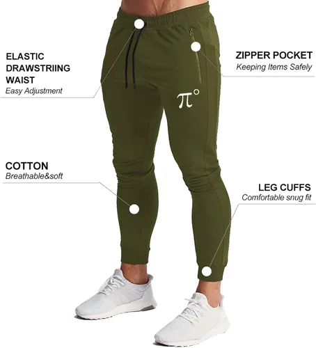 Miniatura 4 de Wangdo Pantalones de chándal/joggers para hombre, pantalones deportivos de entrenamiento para gimnasio y ejercicio, corte ajustado con bolsillos
