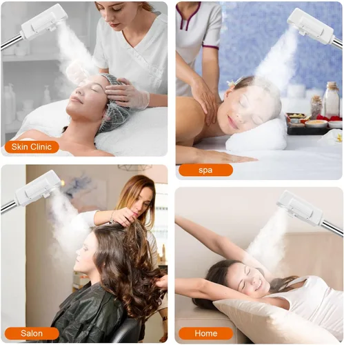 Miniatura 3 de Vaporizador facial 2 en 1, vaporizadores faciales profesionales con lámpara de aumento 5X, vaporizador facial para esteticista, vaporizador facial