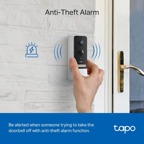 Miniatura 10 de Tapo TP-Link - Cámara de timbre de video inteligente, con timbre incluido, 2K 5MP, visión nocturna en color, audio bidireccional, detección AI