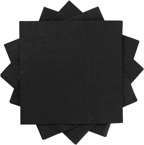 Miniatura 6 de 100 paquetes de servilletas de cóctel de 2 capas, servilletas de postre plegadas de 5 x 5 pulgadas, servilletas desechables para cena, boda
