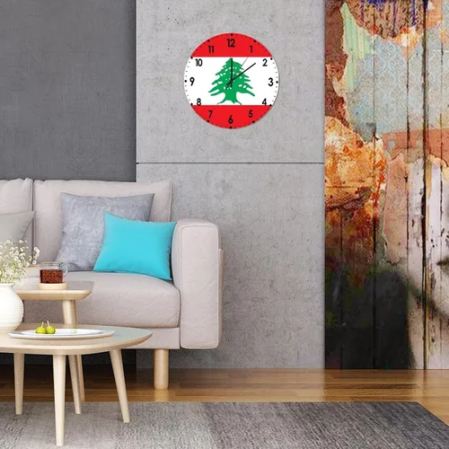 Miniatura 144 de Cheyan Reloj de pared con bandera de Canadá de 12 pulgadas, silencioso, sin tictac, de PVC, funciona con pilas, reloj redondo decorativo, regalo