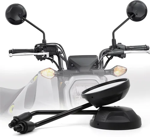 Miniatura 2 de Minho Espejos Retrovisores X War Police 10mm Tornillo para Honda MSX125 Grom 2014-2022 Zuma 125 redondo negro CMX 300 500 Rebel 2017-2022 espejo