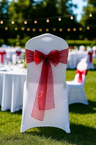 Miniatura 2 de Juego de 10 lazos para sillas con lazos para atar en la parte trasera, artículos decorativos para bodas, recepciones, eventos, banquetes, sillas