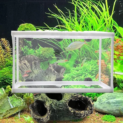 Miniatura 6 de Anxingo Paquete de 2 redes para criadores de peceras, caja de incubación de aislamiento de peces, caja de incubación de marco de plástico, caja