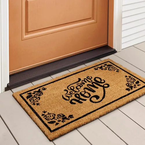 Miniatura 42 de LuxUrux Alfombra de Fibra de Coco de Bienvenida - Respaldo Extra Resistente, 17'' x 30'' Alfombra Natural para Puerta - Fácil de Limpiar, Hermoso