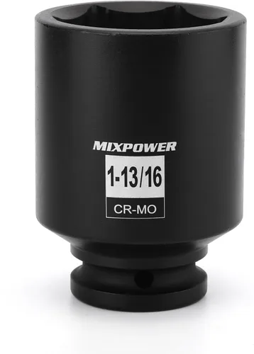 Miniatura 14 de MIXPOWER Juego de 6 puntos de 3/4 de pulgada de accionamiento profundo de impacto de casquillo - 33mm (métrico), CR-MO, casquillo de tuerca de eje