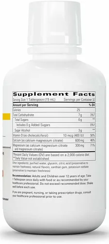 Miniatura 2 de Integrative Therapeutics Calcio líquido y magnesio 2:1 - Suplemento para apoyo óseo* - Fórmula deliciosa - No contiene azúcar, gluten ni lácteos