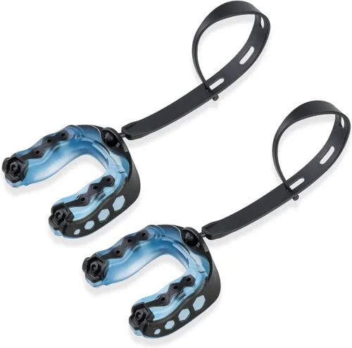 Miniatura 8 de Paquete de 2 protectores bucales de fútbol con correa, suave y mejorado para jóvenes, deportes para boxeo, artes marciales mixtas, hockey, rugby