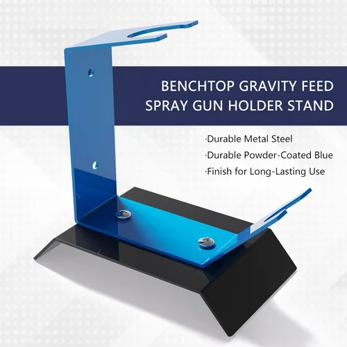 Miniatura 6 de Soporte para pistola de pintura para rociador Fuji, soporte para pistolas de pulverización de alimentación por gravedad de sobremesa, soporte