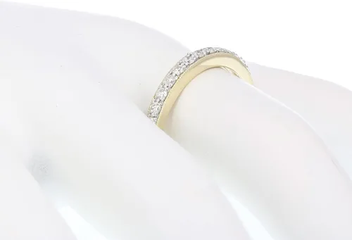 Miniatura 9 de Vir Jewels Anillo de compromiso de boda de diamantes de 15 quilates (ctw) para mujer, anillo de compromiso de diamantes redondos de media eternidad