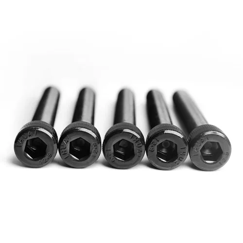 Miniatura 4 de Tornillos de cabeza hueca M4 x 0.236 pulgadas, tornillos hexagonales de acero de aleación de grado 12.9, acabado de óxido negro, totalmente roscado