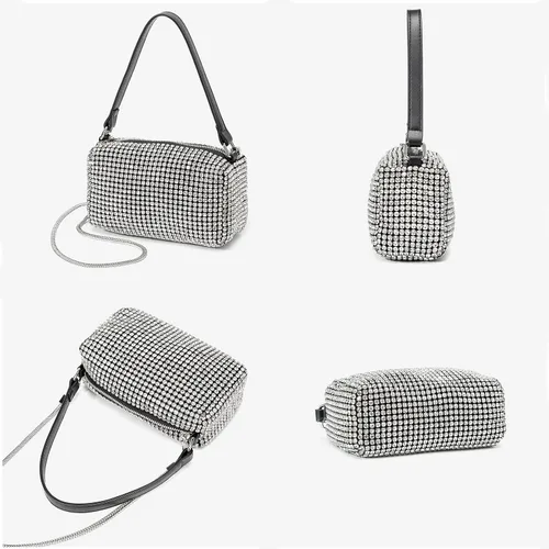 Miniatura 3 de VODIU Bolso bandolera de lujo con purpurina para mujer bolso de mano bolso de noche bolso de mano bolso de fiesta baile