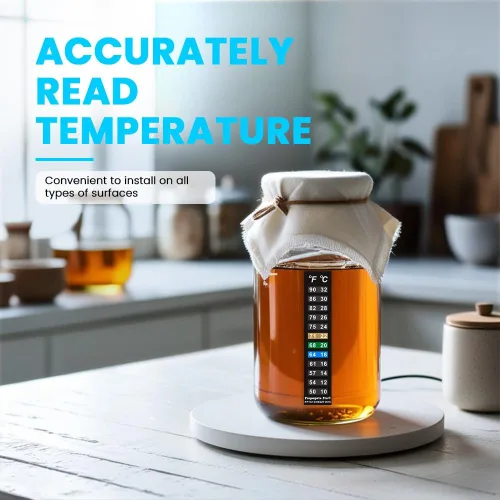 Miniatura 3 de Tira de termómetro adhesivo para pecera, termómetro de acuario, kombucha, cerveza y fermentación de vino - Tiras de temperatura verticales