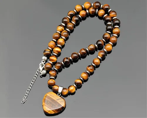 Miniatura 63 de Colgante de corazón de aventurina natural, Collar de cuentas de aventurina genuina, Collar de piedra verde, Collar de piedras preciosas, Cuentas