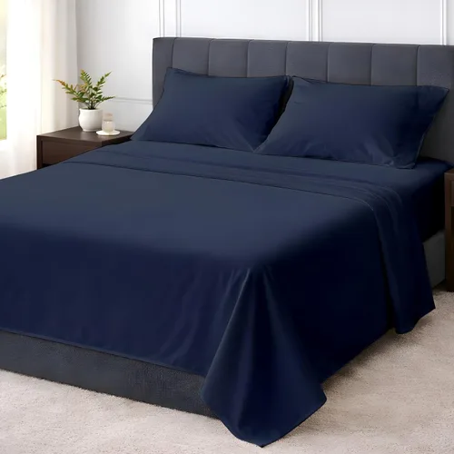 Miniatura 13 de Shreem Linen Juego de sábanas tamaño individual de 4 piezas, 1800 ropa de cama ultrasuave de lujo hotelera, transpirable y refrescante, bolsillos