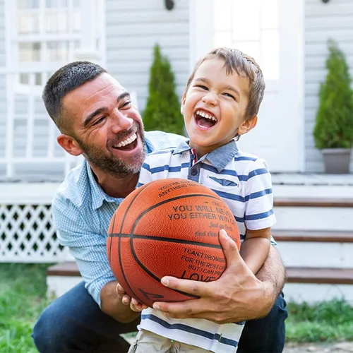 Miniatura 5 de KAAYEE Baloncesto grabado para nieto, baloncesto grabado para hijo de parte de mamá papá, regalos de baloncesto personalizados de 29.5 pulgadas