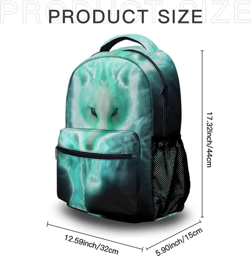 Miniatura 2 de Nerxy Mochila escolar para niños y niñas, Azul (Blue Wolf), Mochilas Daypack
