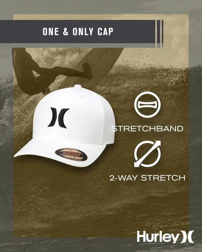 Miniatura 128 de Hurley Gorra de béisbol para hombre - Flexfit - Gorras de béisbol ajustadas para hombre (tamaños: S-XL)