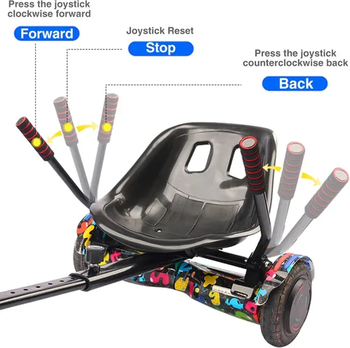 Miniatura 3 de Hoverkart - Accesorio de asiento para aeropatineta, marco ajustable de doble asiento, convierte tu scooter de equilibrio en Go Kart, se adapta a