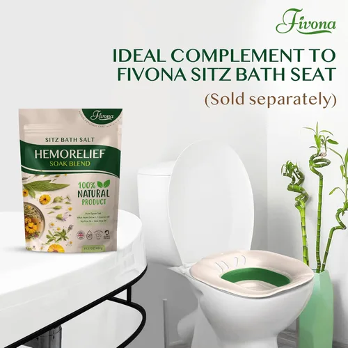 Miniatura 6 de Tratamiento de hemorroides Sitz Bath Salt – Mezcla de remojo natural de sal de Epsom con aceites esenciales, recuperación posparto y alivio