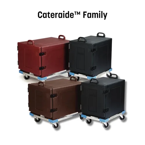 Miniatura 8 de Carlisle PC300N03 Cateraide - Porta bandejas de alimentos aisladas con carga final, capacidad para 5 sartenes, negro + Cateraide PC300N - Carretilla