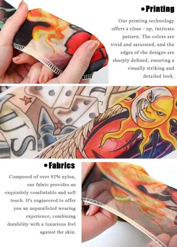 Miniatura 3 de Mangas temporales para tatuajes para niños, 10 fundas de protección solar falsas para niños y niñas