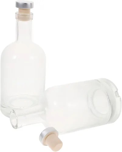 Miniatura 8 de SHOWERORO 2 decantadores de vidrio transparente grueso para botella de licor, resistente, base elegante diseño para bar en el hogar y uso, fácil