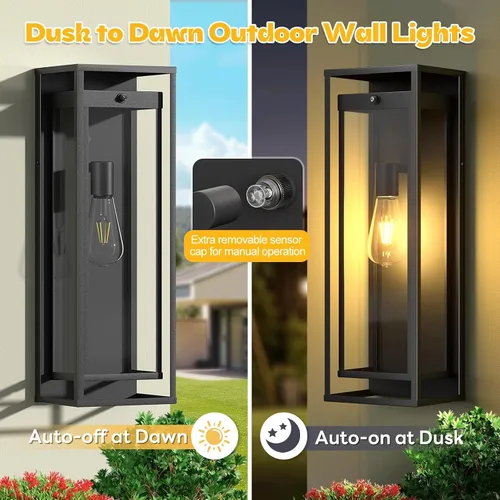 Miniatura 6 de Iluminación Exterior con Sensor de Movimiento Grande - 20 pulgadas del Anochecer al Amanecer, Aplique Moderno Impermeable Montado en Pared E26