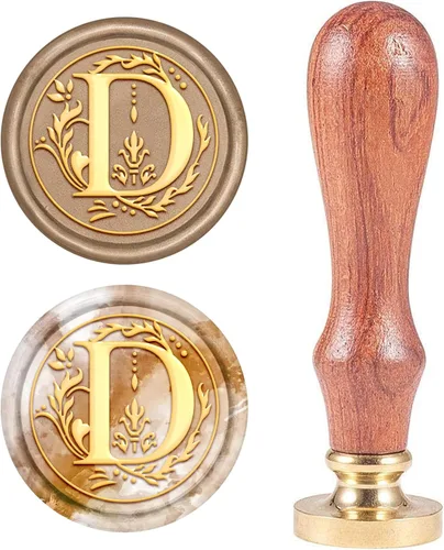 Miniatura 9 de Sello de cera inicial S CRASPIRE, sello de cera de letra alfabética vintage, sello de cera medieval de hojas de olivo clásico de 25 mm, cabeza