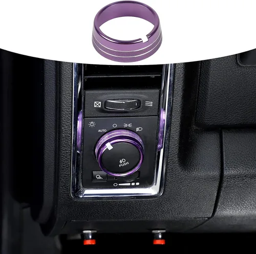 Miniatura 14 de Voodonala para Dodge RAM - Cubierta de perilla selectora de ajuste de interruptor de faro delantero de aluminio para Dodge RAM 2010-2017, accesorios