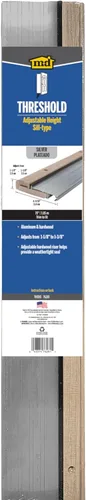 Miniatura 4 de M-D Building Products 76281 4-9/16 pulgadas x 1-1/8 pulgadas x 73 pulgadas. Umbral ajustable plateado de aluminio y madera dura
