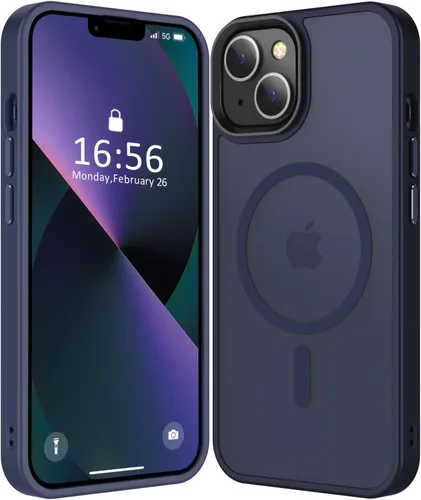Miniatura 60 de Fuerte magnético para iPhone 11, compatible con Magsafe, [resistente a caídas de 13 pies] Funda trasera translúcida mate con sensación de piel