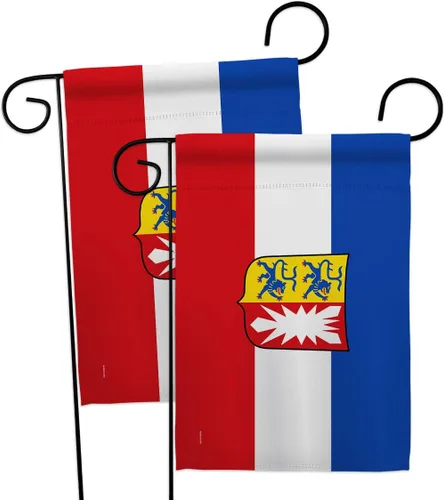 Schleswig Holstein Garden Flags 2pcs Pack Regional Germany States Central Europe Territory Old History Country Particular Area Small Gift Yard House