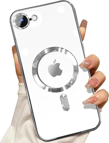 Miniatura 56 de Misscase Funda MagSafe compatible con iPhone 12 Pro Max con protector de lente de cámara, protección completa, funda magnética transparente