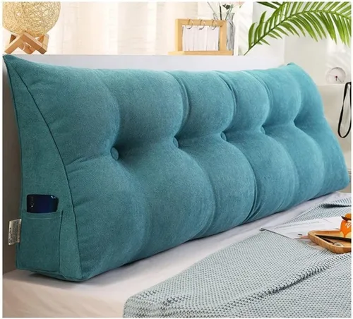 Miniatura 12 de Almohada triangular para cabecero, almohada de lectura con cuña para cabecero, almohada de lectura, almohada grande para cabecero, soporte de Gris