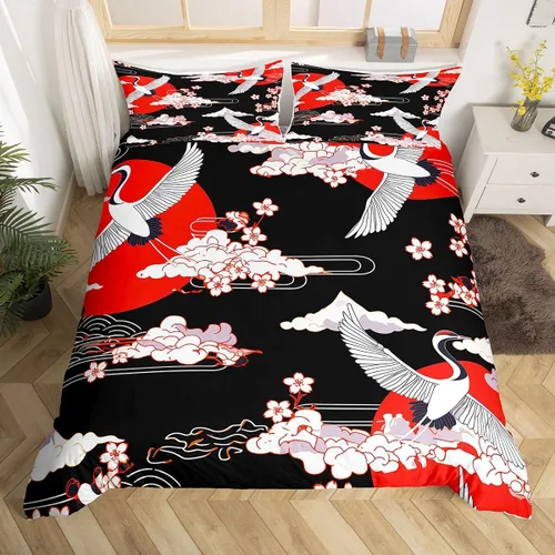 Miniatura 28 de Erosebridal Juego de ropa de cama con diseño de árbol de la vida, tamaño Queen para niños y niñas, diseño bohemio exótico de mariposa, funda