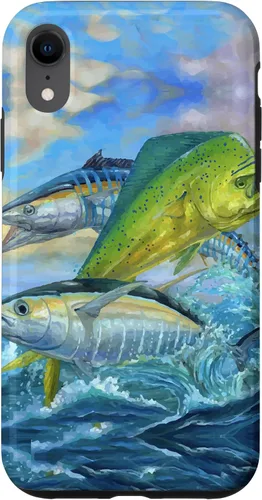 Miniatura 24 de iPhone 13 lindo Mahi Mahi verde pesca atún caso