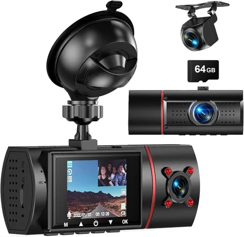 Miniatura 9 de Cámara frontal para automóvil con WiFi integrado y control de aplicación, cámara de tablero 4K con tarjeta gratuita de 32 GB, cámara de tablero