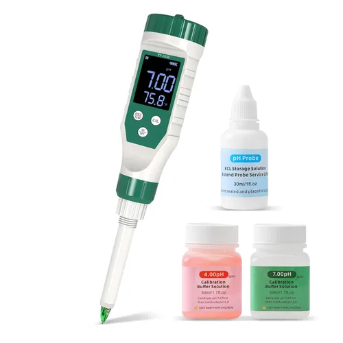 Medidor digital de pH para alimentos, probador de pH de alimentos con sonda de pH de alta precisión para masa madre y pan, medidor de pH de