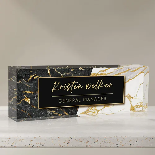 Miniatura 26 de Placa de Nombre Personalizada, Decoración de Oficina Personalizada - Accesorio de Escritorio de Acrílico, Regalos de Oficina para Empleados