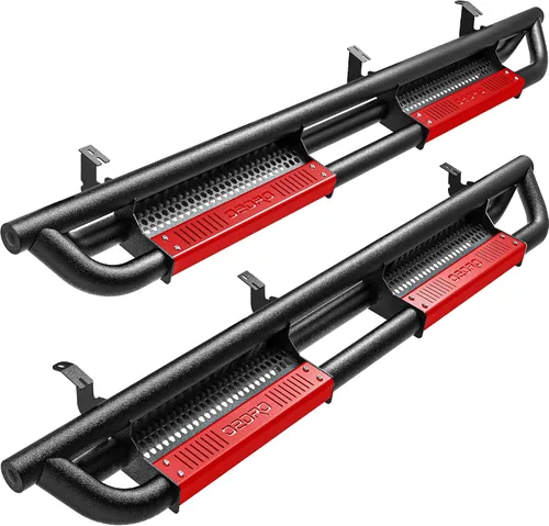 Miniatura 12 de OEDRO - Estribos compatibles con Toyota Tundra doble cabina 2007-2021 (2 puertas traseras de media talla), escalones laterales atornillables de Dos