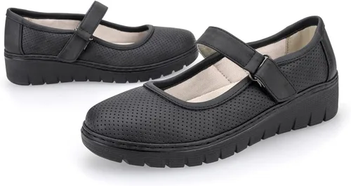 Miniatura 5 de VJH confort Zapatos planos Mary Jane para mujer, transpirables, cómodos, con punta redonda, tacón bajo, sin cordones, ligeros, para caminar