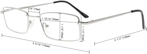 Miniatura 4 de Eyekepper Anteojos de lectura con bisagras de resorte con puente de titanio de memoria flexible para hombres y mujeres (negro, +0.50)