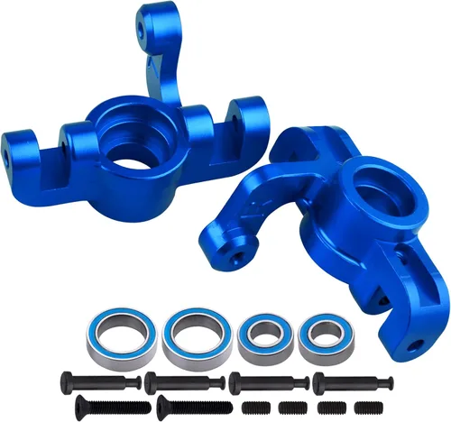 Miniatura 2 de Juego de husillo delantero y portador de aluminio para 1/10 Losi Tenacity Todo: Nudillos de dirección y concentradores C para actualizaciones Azul